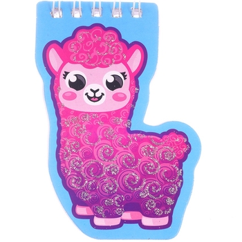 Блокнот на пружинке Offtop Лама, розовый (860257) - Pampik