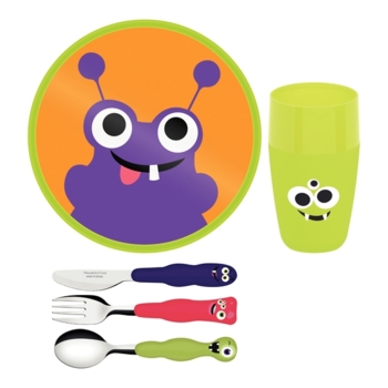 Набор детской посуды Tramontina Baby Lirous, 5 предметов (23797/001) - Pampik