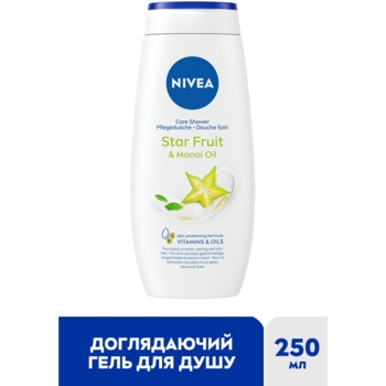 Гель-догляд для душу Nivea Карамболь та олія моної, 250 мл (80853) - Pampik - 2