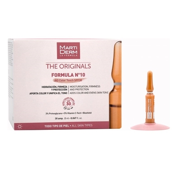 Антивозрастные ампулы MartiDerm Originals Formula №10 HD Color Touch SPF30, 30х2 мл - Pampik
