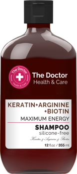 Шампунь The Doctor Health&Care Keratin + Arginine + Biotin Maximum Energy Shampoo, 355 мл - Pampik