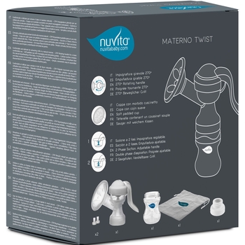 Молоковідсмоктувач Nuvita механічний з регульованою ручкою (NV1215M) - Pampik - 9