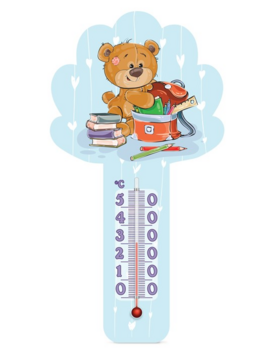 Термометр Склоприлад Улюбленець Ведмедик-школяр (300071) - Pampik