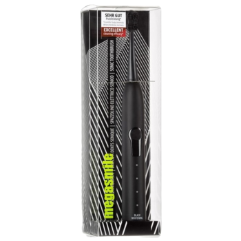 Звуковая гидроактивная зубная щетка Megasmile Black Whitening II Ink Black, чорный - Pampik