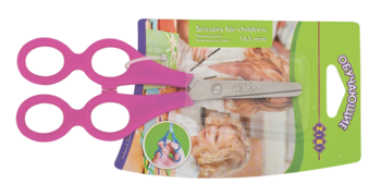 Ножницы с линейкой ZiBi Baby line, розовый (ZB.5019-10) - Pampik