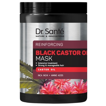Маска для волосся Dr. Sante Black Castor Oil, 1000 мл - Pampik
