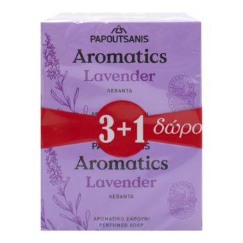 Твердое мыло Aromatics Лаванда, 400 г (4 шт. по 100 г) (ABSL400) - Pampik