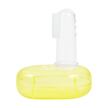 Зубная щетка-массажер для зубов Курносики, силиконовая, салатовій (7077 сал) - Pampik