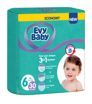 Підгузки Evy Baby 6 (16+ кг), 30 шт. - Pampik