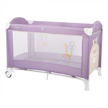 Кровать-манеж FreeOn Giraffe, сиреневый (8002743) - Pampik