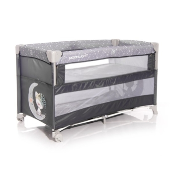Манеж-ліжечко Lorelli Up And Down Grey cute moon, сірий (23778) - Pampik