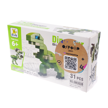 Конструктор Динозавр Offtop Велоцераптор, 31 деталь (860210) - Pampik