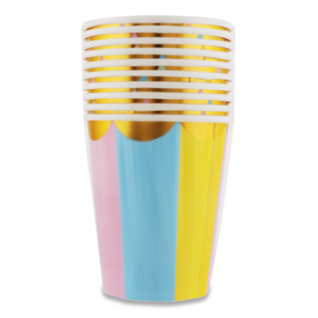 Набор стаканов одноразовых Offtop, 250 мл, разноцвет, 6 шт. (833632) - Pampik - 2