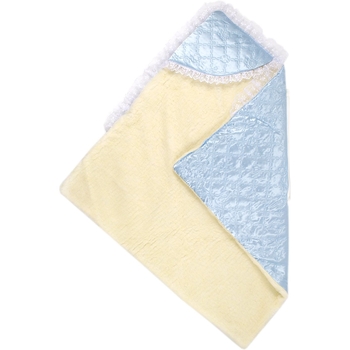 Конверт для немовлят Слов'янський пух з мереживом та хутром, блакитний - Pampik - 2