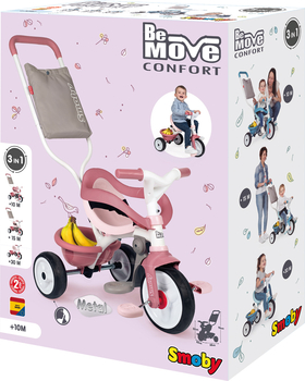 Триколісний велосипед 3 в 1 Smoby Toys Бі Муві Комфорт, рожевий (740415) - Pampik - 9