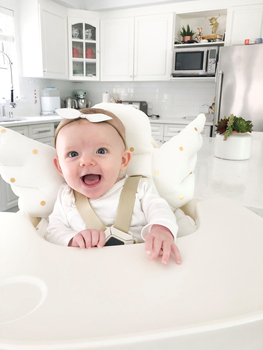 Стілець для годування Childhome Evolu 2 з бампером, білий (CHEVOCHNW) - Pampik - 18