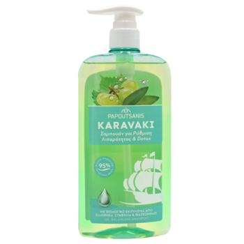 Шампунь Karavaki для жирного волосся, 600 мл - Pampik