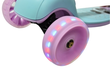 Самокат Daddychild HD-007-Blue с подсветкой колес голубой (HD-007-Blue) - Pampik - 5