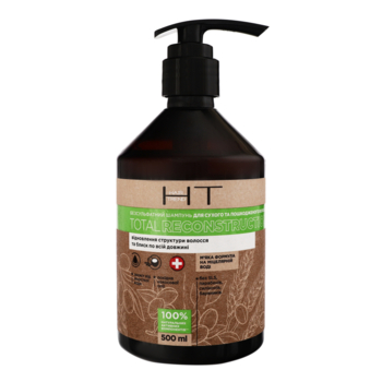 Безсульфатний шампунь Hair Trend Total Reconstruction для сухого та пошкодженого волосся, 500 мл - Pampik