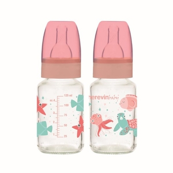 Пляшка для дітей Herevin з соскою, 120 мл (6656603) - Pampik