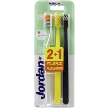 Зубна щітка Jordan Clean Smile, в асортименті, 3 шт. - Pampik