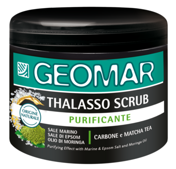 Скраб для тела очищающий Geomar Body Thalasso с черной солью и древесным углем 600 мл (34653) - Pampik