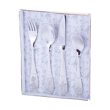 Набір дитячих столових приборів Kamille, 4 предмети (KM-5335) - Pampik - 6