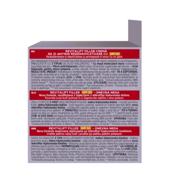 Дневной антивозрастной крем-уход L'Oreal Paris Revitalift Filler, для восстановления утраченного объема кожи лица, SPF 50, 50 мл (AA302800) - Pampik - 4