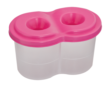 Стакан-непроливайка ZiBi Kids Line, з двома відділеннями, рожевий (ZB.6901-10) - Pampik