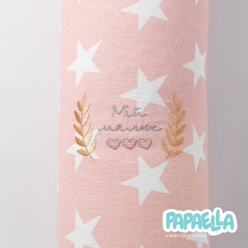 Защитный бортик-валик в кроватку Papaella Горошек, пудровый (8-34533 горошок пудра) - Pampik - 10