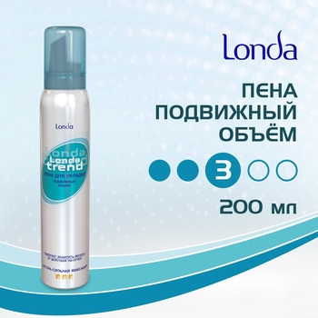 Піна для укладки волосся Londatrend Рухомий об'єм Екстра-сильна фіксація, 200 мл - Pampik - 2