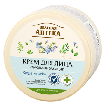 Крем для обличчя Зелена Аптека Алое Козяче молоко, 200 мл - Pampik