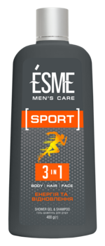 Гель-шампунь для душу Esme Sport, 400 мл - Pampik