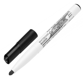 Маркер для дошок BIC Velleda 1741, 1,6 мм, чорний, 1 шт. (9581711) - Pampik