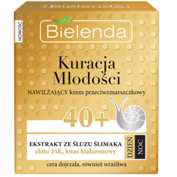 Зволожуючий крем для обличчя Bielenda Youth Therapy проти зморшок, 40+, 50 мл - Pampik