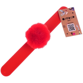 Пушистый браслет Offtop, красный (860254) - Pampik