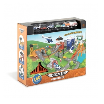 Игровой набор Driven Pocket Series Build-A-City Мега набор, 140 деталей (WH1136Z) - Pampik