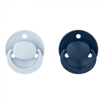 Пустышка латексная Baby-Nova Blue&Purple, круглая, 0-24 мес., голубой и синий, 2 шт. (3962034) - Pampik