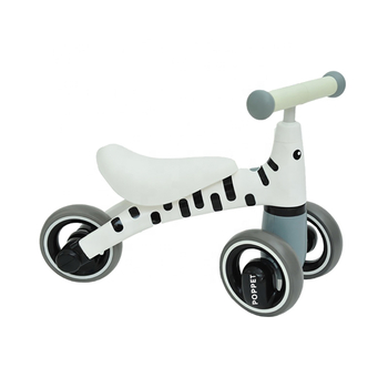 Дитячий триколісний біговел Poppet Зебра Беллі, сірий (PP-1602W) - Pampik - 2
