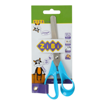 Ножиці дитячі ZiBi Kids line, з пластиковими 3D-ручками, синій (ZB.5014-02) - Pampik