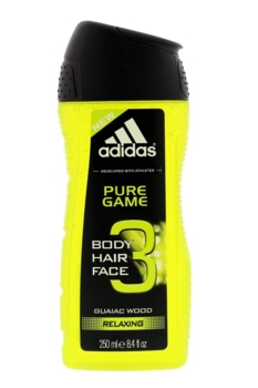 Гель для душа Аdidas 3 в 1 Body, Hair And Face Pure Game, 250 мл - Pampik