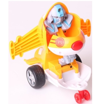 Самолет-трансформер Powerful Friction 360°, Желтый, 11 см (SZ801 ЖОВТИЙ) - Pampik - 2