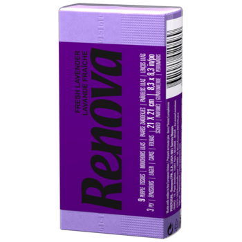 Серветки паперові Renova, 9 шт., фіолетовий (885882) - Pampik