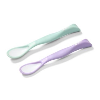 Ложечки BabyOno еластичні, фіолетовий і м'ятний, 2 шт. (1066) - Pampik
