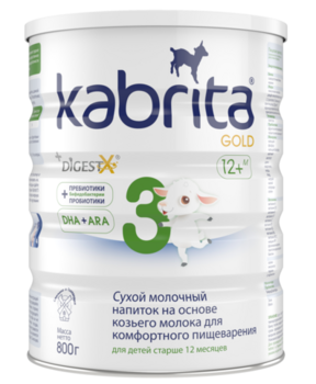 Сухий молочний напій на основі козячого молока Kabrita 3 Gold, 4,8 кг (6 шт. по 800 г) - Pampik - 2