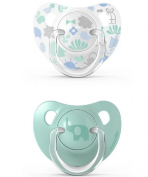 Пустушка силіконова Suavinex Memories Історії малюків, 6-18 міс., 2 шт., бірюзовий (307330) - Pampik