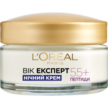 Ночной крем против морщин L'oreal Paris Возраст эксперт 55+ восстанавливающий, 50 мл (A8126300) - Pampik