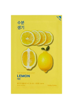 Тканинна маска для обличчя Holika Holika Pure Essence Mask Sheet Lemon, 20 мл - Pampik