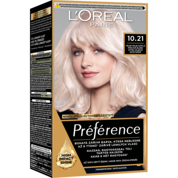 Фарба для волосся L'Oréal Paris Preference, відтінок 10.21 (Стокгольм. Світло-світло-русявий перламутровий освітлюючий), 174 мл (A8563301) - Pampik