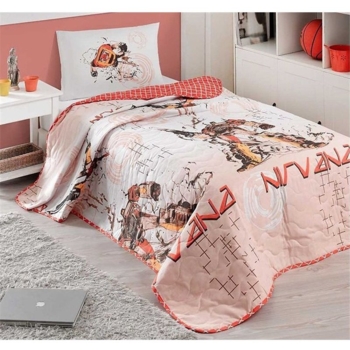 Покривало стьобане з наволочкою Eponj Home Nirvana 220х160 см червоний (2000022095310) - Pampik